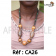 Collier artisanal "multi-colore" dorée avec des perles