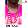 Collier artisanal "multi-colore" dorée avec des perles