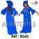 Boubou senegalais à motif et en dentelle manche 3/4 de couleur "rose"