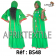 Boubou senegalais à motif et en dentelle manche 3/4 de couleur "rose"