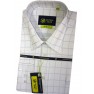 Chemise cotton club coupe cintrée manche longue ciel à carreau