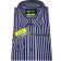 chemise de marque 100% coton coupe cintrée  manche longue "blanc bleu" COTTON CLUB"