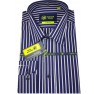 chemise de marque 100% coton coupe cintrée  manche longue "blanc bleu" COTTON CLUB"