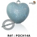 pochette dorée avec des perles