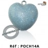 pochette dorée avec des perles
