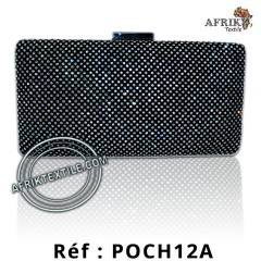 pochette dorée avec des perles