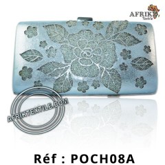 pochette dorée avec des perles