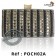 Pochette noir au motif argenté