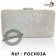 Pochette ovale dorée avec des perles