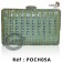 Pochette noir au motif argenté