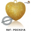 pochette dorée avec des perles