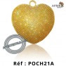pochette dorée avec des perles