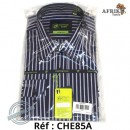 Chemise en tissu et pagne woodin blanc à motif rouge noir