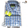 Chemise en tissu et pagne woodin blanc à motif rouge noir
