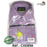 Chemise en tissu et pagne woodin blanc à motif rouge noir
