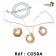 Ensembles bijoux plaqué  avec boucles d'oreilles en pierre" scintillant"