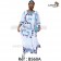 Boubou senegalais à motif et en dentelle manche 3/4 de couleur "rose"
