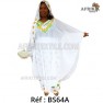 Boubou senegalais à motif et en dentelle manche 3/4 de couleur "rose"