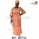 Boubou senegalais à motif et en dentelle manche 3/4 de couleur "rose"