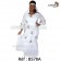 Boubou senegalais à motif et en dentelle manche 3/4 de couleur "rose"