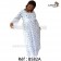 Boubou senegalais à motif et en dentelle manche 3/4 de couleur "rose"